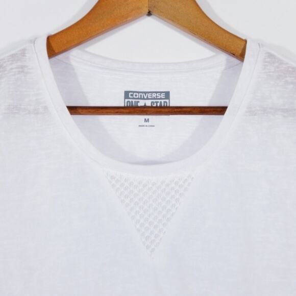 Converse | White Sheer Tee | Size Medium EUC - Picture 1 of 5